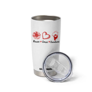 Peace Love Greenland Tumbler Cup Sunflower Flag Stand With Greenland TS10 Print Your Wear