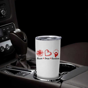 Peace Love Greenland Tumbler Cup Sunflower Flag Stand With Greenland TS10 Print Your Wear