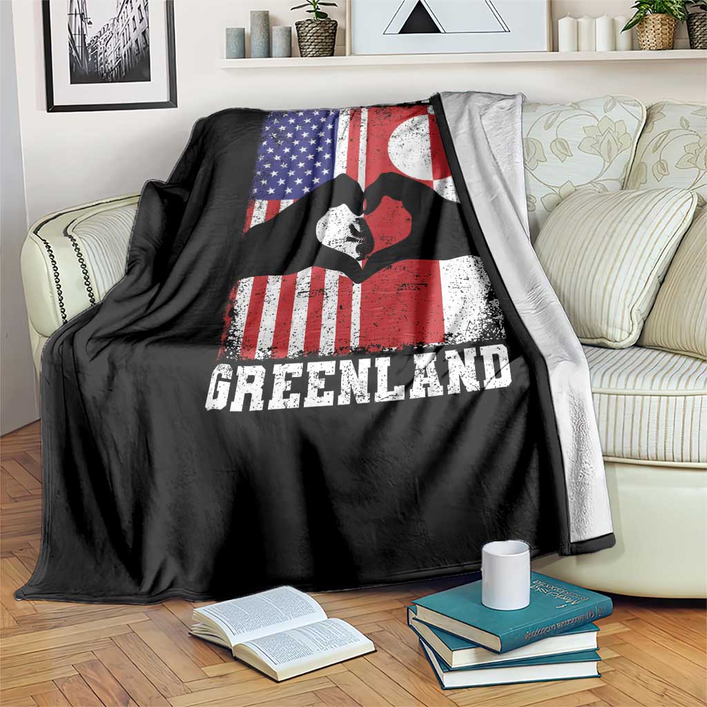I Stand With Greenland Throw Blanket Greenlander US Flag Greenland American Usa America TS10 Print Your Wear