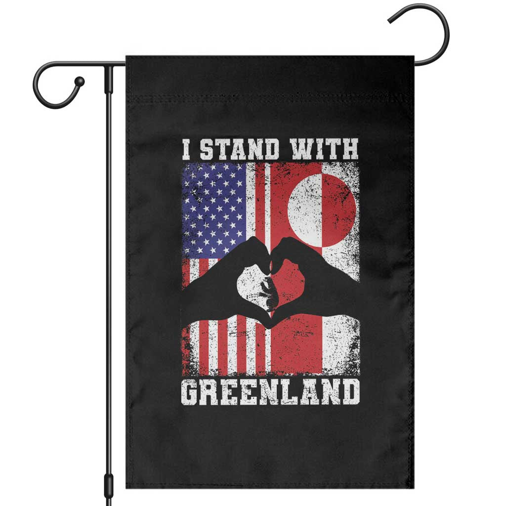 I Stand With Greenland Garden Flag Greenlander US Flag Greenland American Usa America TS10 Black Print Your Wear