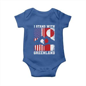 I Stand With Greenland Baby Onesie Greenlander US Flag Greenland American Usa America TS10 Royal Blue Print Your Wear
