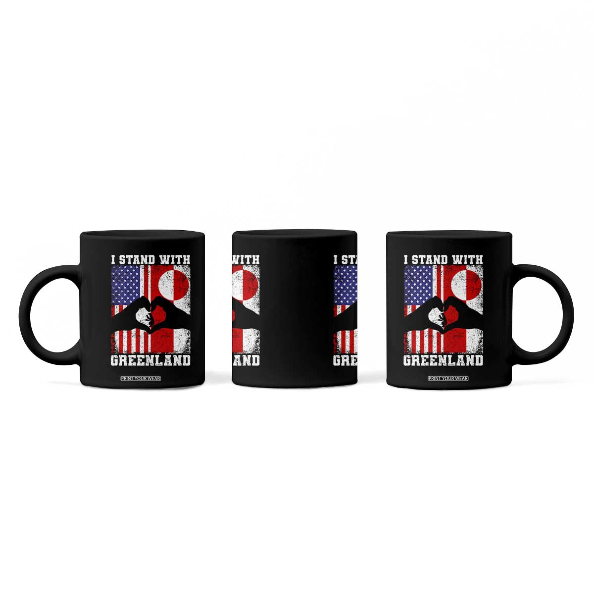 I Stand With Greenland Coffee Mug Greenlander US Flag Greenland American Usa America TS10 Print Your Wear