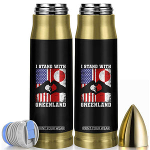 I Stand With Greenland Bullet Tumbler Greenlander US Flag Greenland American Usa America TS10 Black Print Your Wear