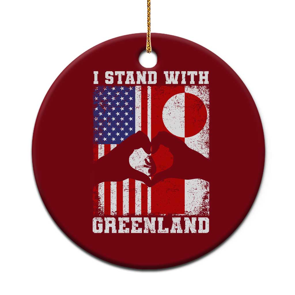 I Stand With Greenland Ceramic Ornament Greenlander US Flag Greenland American Usa America TS10 1pc Red Print Your Wear