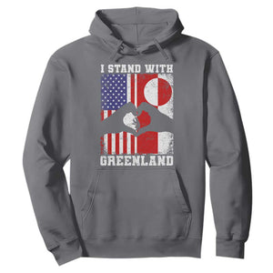 I Stand With Greenland Hoodie Greenlander US Flag Greenland American Usa America TS10 Charcoal Print Your Wear