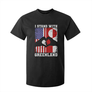 I Stand With Greenland T Shirt For Kid Greenlander US Flag Greenland American Usa America TS10 Black Print Your Wear