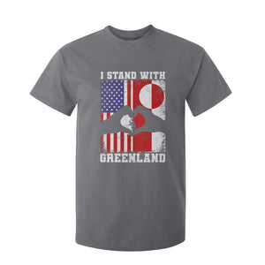 I Stand With Greenland T Shirt For Kid Greenlander US Flag Greenland American Usa America TS10 Charcoal Print Your Wear