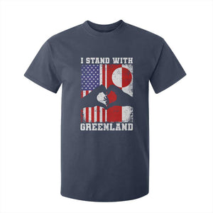I Stand With Greenland T Shirt For Kid Greenlander US Flag Greenland American Usa America TS10 Navy Print Your Wear