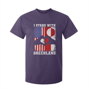 I Stand With Greenland T Shirt For Kid Greenlander US Flag Greenland American Usa America TS10 Purple Print Your Wear