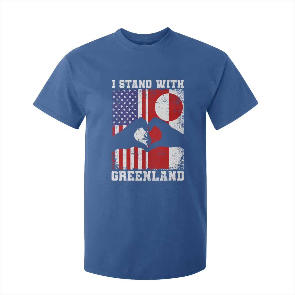 I Stand With Greenland T Shirt For Kid Greenlander US Flag Greenland American Usa America TS10 Royal Blue Print Your Wear