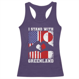 I Stand With Greenland Racerback Tank Top Greenlander US Flag Greenland American Usa America TS10 Purple Print Your Wear