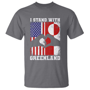 I Stand With Greenland T Shirt Greenlander US Flag Greenland American Usa America TS10 Charcoal Print Your Wear