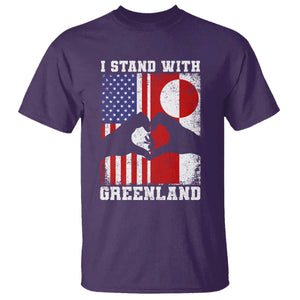I Stand With Greenland T Shirt Greenlander US Flag Greenland American Usa America TS10 Purple Print Your Wear