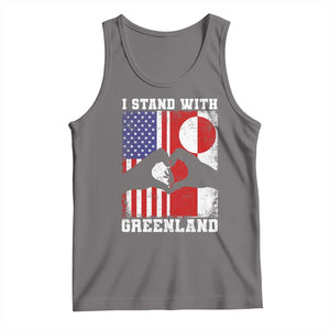 I Stand With Greenland Tank Top Greenlander US Flag Greenland American Usa America TS10 Deep Heather Print Your Wear