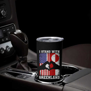 I Stand With Greenland Tumbler Cup Greenlander US Flag Greenland American Usa America TS10 Print Your Wear