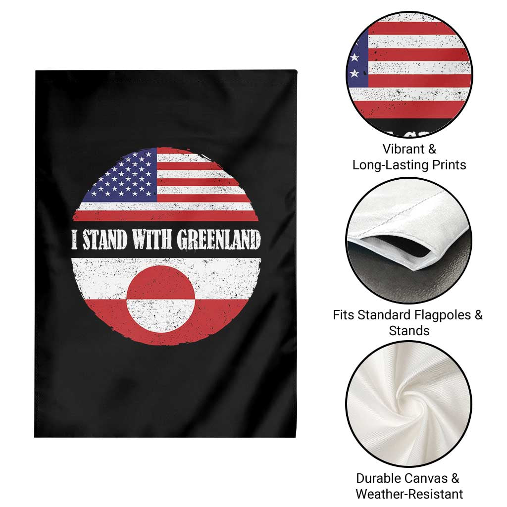 I Stand With Greenland Garden Flag Political Protest Greenlander American Flag TS10 Print Your Wear