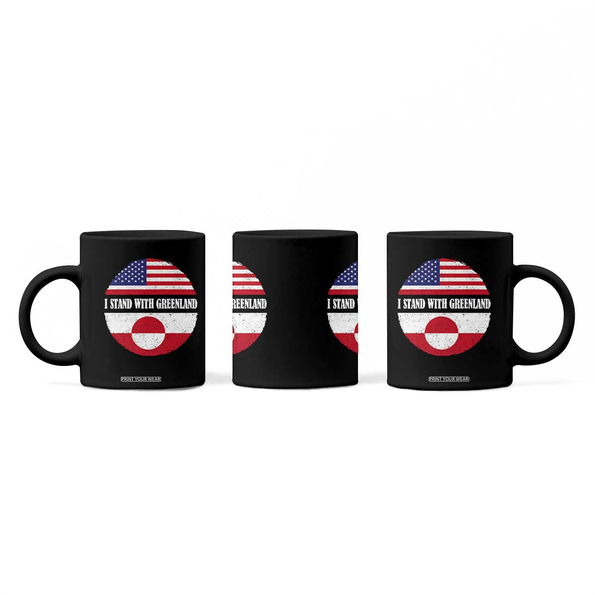 I Stand With Greenland Coffee Mug Political Protest Greenlander American Flag TS10 Print Your Wear