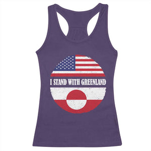 I Stand With Greenland Racerback Tank Top Political Protest Greenlander American Flag TS10 Purple Print Your Wear