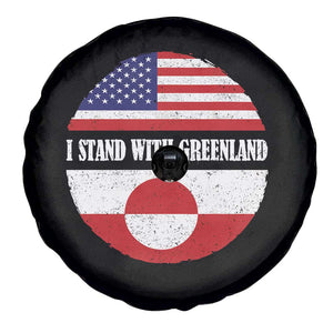 I Stand With Greenland Spare Tire Cover Political Protest Greenlander American Flag TS10 Print Your Wear