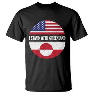 I Stand With Greenland T Shirt Political Protest Greenlander American Flag TS10 Black Print Your Wear