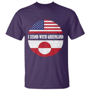 I Stand With Greenland T Shirt Political Protest Greenlander American Flag TS10 Purple Print Your Wear