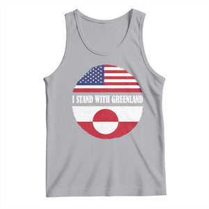 I Stand With Greenland Tank Top Political Protest Greenlander American Flag TS10 Athletic Heather Print Your Wear