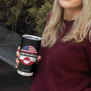 I Stand With Greenland Tumbler Cup Political Protest Greenlander American Flag TS10 Print Your Wear