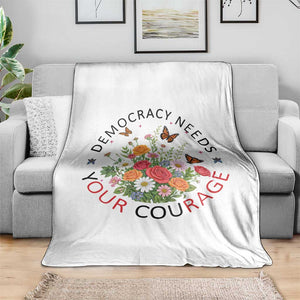 Pro Democracy Throw Blanket Human Rights Our Rage Protest Floral FDT TS10 Print Your Wear