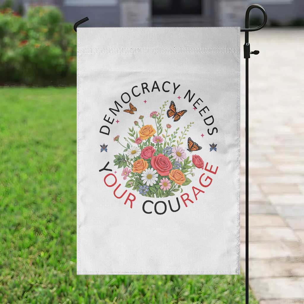 Pro Democracy Garden Flag Human Rights Our Rage Protest Floral FDT TS10 Print Your Wear
