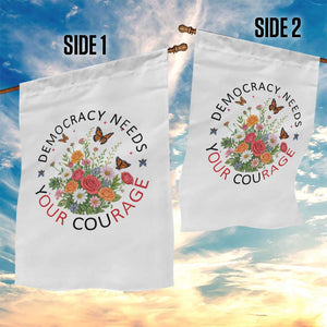 Pro Democracy Garden Flag Human Rights Our Rage Protest Floral FDT TS10 Print Your Wear