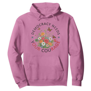 Pro Democracy Hoodie Human Rights Our Rage Protest Floral FDT TS10 Azalea Print Your Wear