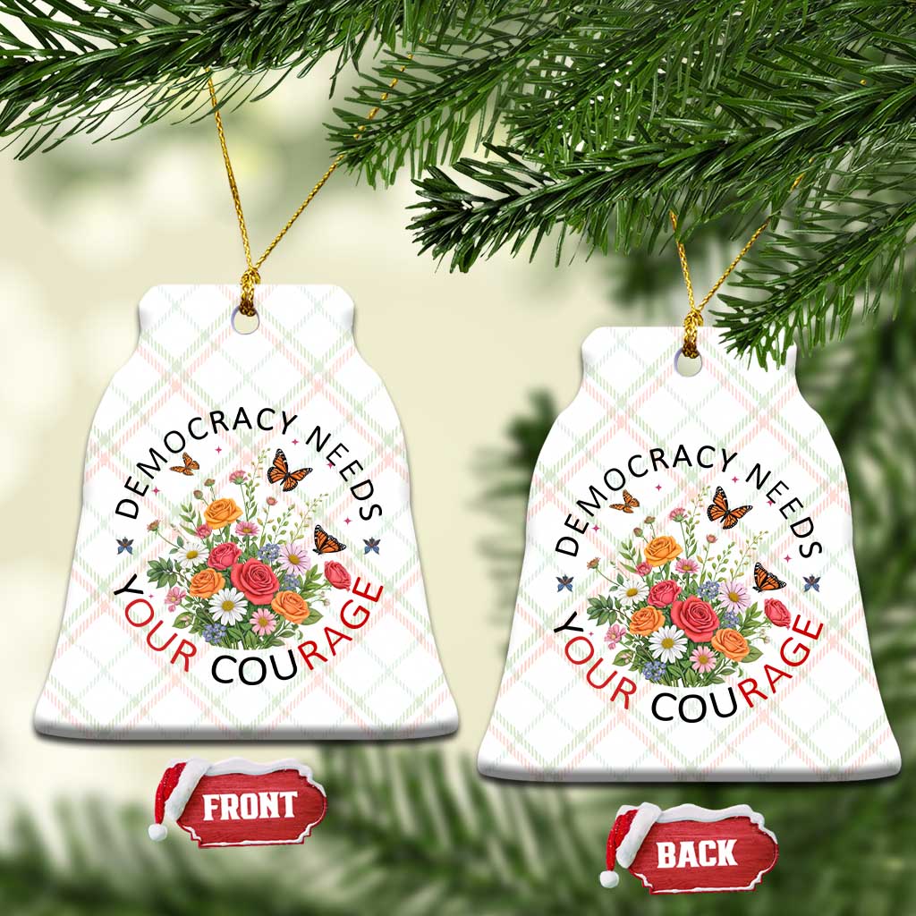 Pro Democracy Ceramic Ornament Human Rights Our Rage Protest Floral FDT TS10 Print Your Wear