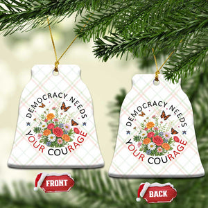Pro Democracy Ceramic Ornament Human Rights Our Rage Protest Floral FDT TS10 Print Your Wear