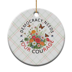 Pro Democracy Ceramic Ornament Human Rights Our Rage Protest Floral FDT TS10 1pc Christmas Plaid Print Your Wear