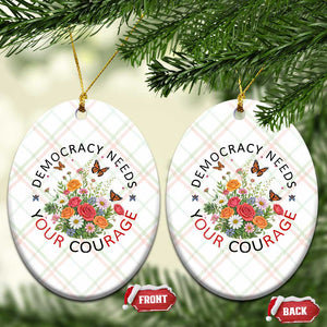 Pro Democracy Ceramic Ornament Human Rights Our Rage Protest Floral FDT TS10 Print Your Wear