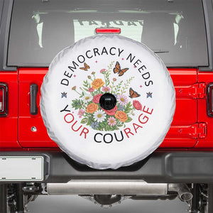 Pro Democracy Spare Tire Cover Human Rights Our Rage Protest Floral FDT TS10 White Print Your Wear