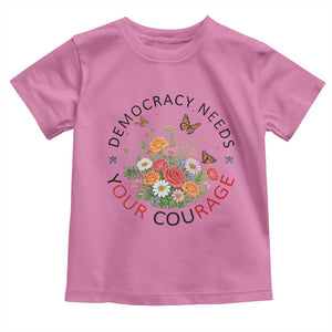 Pro Democracy Toddler T Shirt Human Rights Our Rage Protest Floral FDT TS10 Azalea Print Your Wear