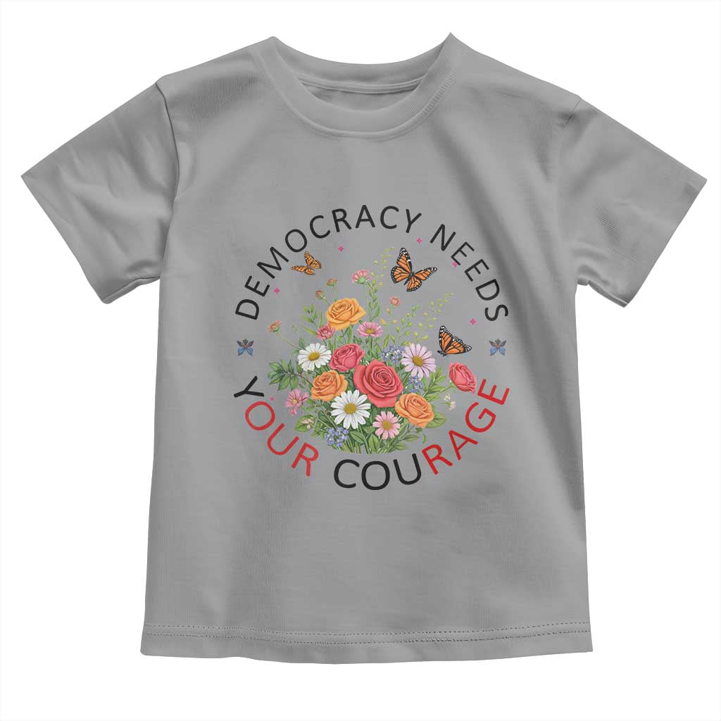 Pro Democracy Toddler T Shirt Human Rights Our Rage Protest Floral FDT TS10 Sport Gray Print Your Wear
