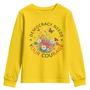Pro Democracy Youth Sweatshirt Human Rights Our Rage Protest Floral FDT TS10 Daisy Print Your Wear