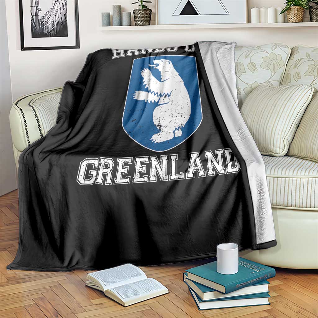 Hands Off Greenland Throw Blanket Polar Bear Vintage Political Protest TS10 Print Your Wear