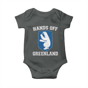 Hands Off Greenland Baby Onesie Polar Bear Vintage Political Protest TS10 Dark Heather Print Your Wear