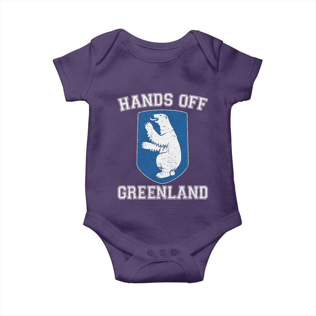 Hands Off Greenland Baby Onesie Polar Bear Vintage Political Protest TS10 Purple Print Your Wear