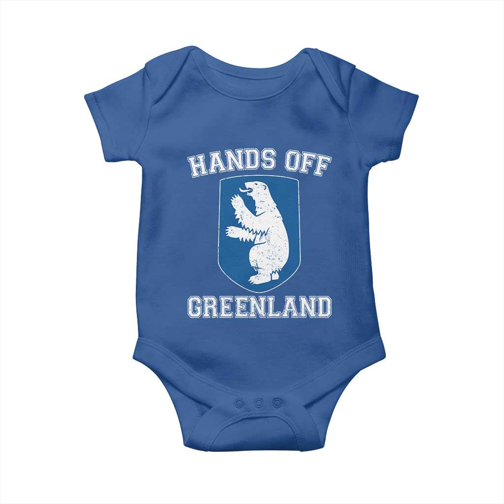 Hands Off Greenland Baby Onesie Polar Bear Vintage Political Protest TS10 Royal Blue Print Your Wear