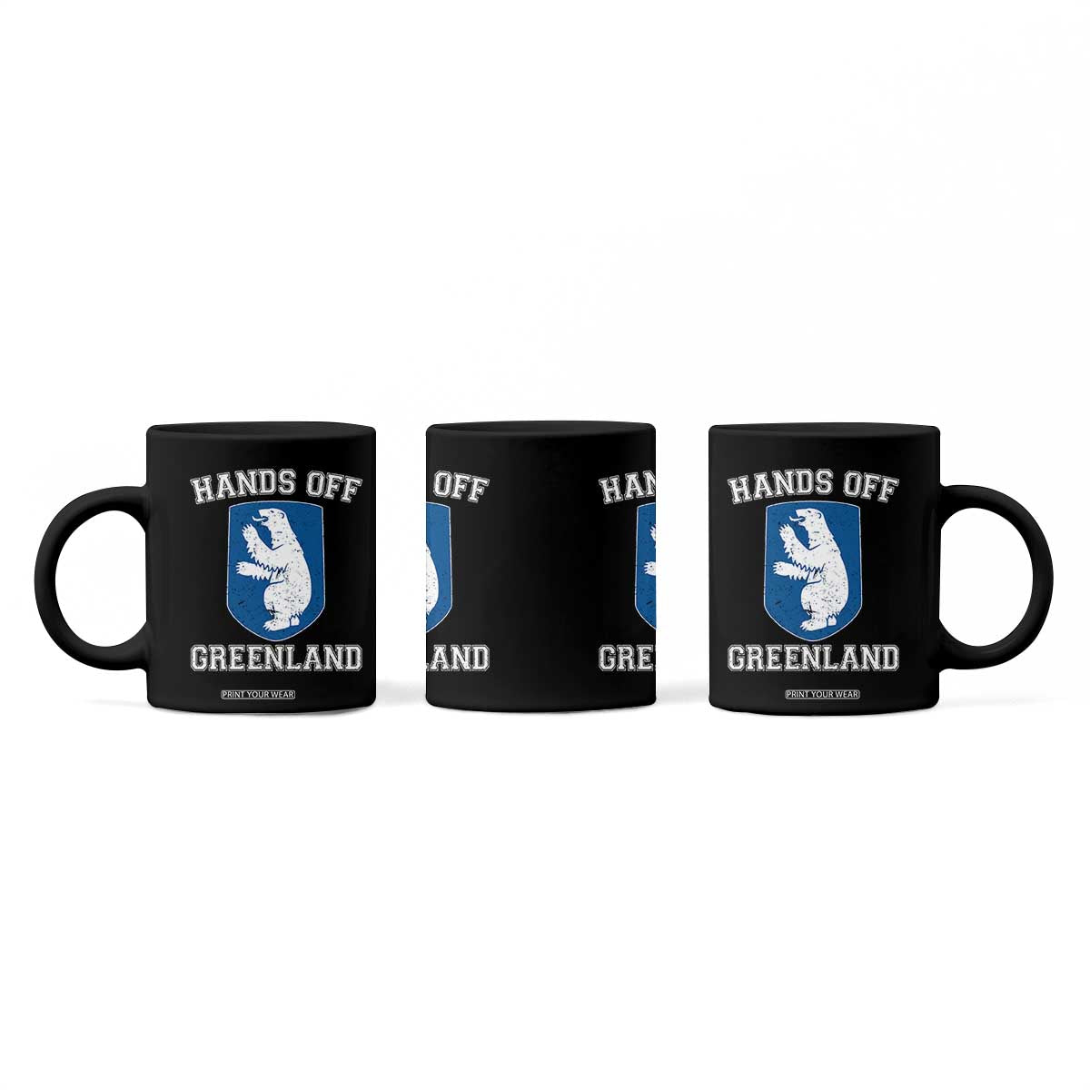 Hands Off Greenland Coffee Mug Polar Bear Vintage Political Protest TS10 Print Your Wear