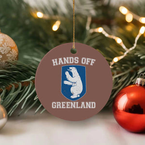 Hands Off Greenland Ceramic Ornament Polar Bear Vintage Political Protest TS10 1pc Mocha Print Your Wear
