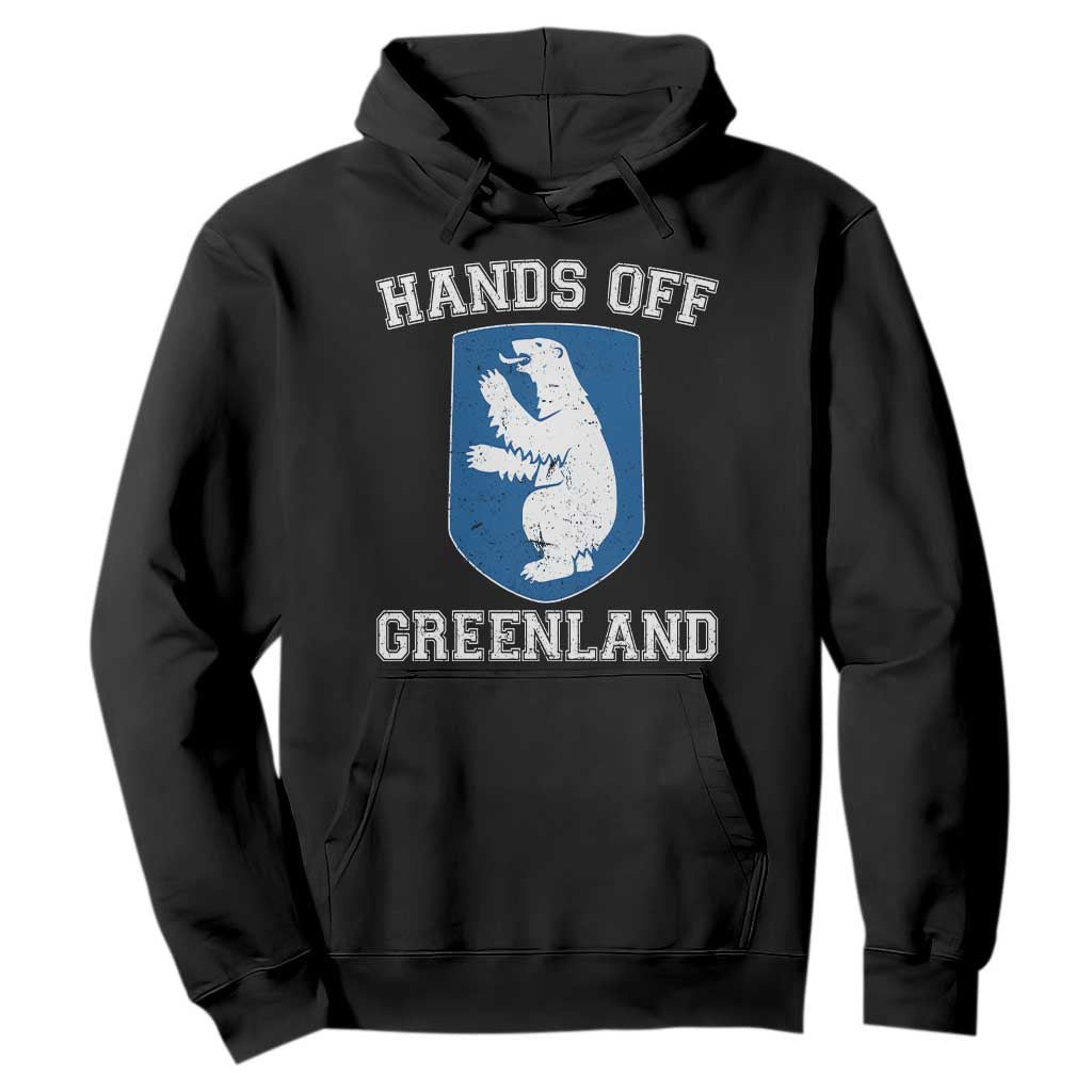 Hands Off Greenland Hoodie Polar Bear Vintage Political Protest TS10 Black Print Your Wear