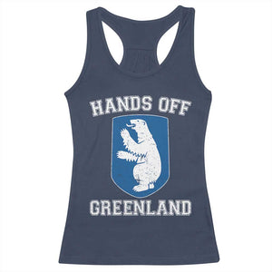 Hands Off Greenland Racerback Tank Top Polar Bear Vintage Political Protest TS10 Navy Print Your Wear