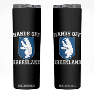 Hands Off Greenland Skinny Tumbler Polar Bear Vintage Political Protest TS10 Black Print Your Wear