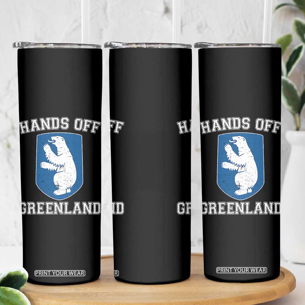 Hands Off Greenland Skinny Tumbler Polar Bear Vintage Political Protest TS10 Print Your Wear