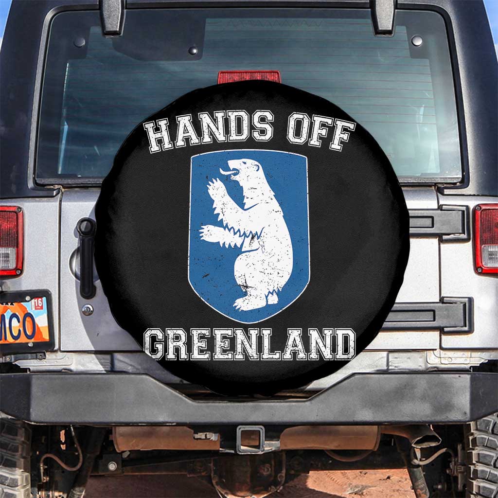 Hands Off Greenland Spare Tire Cover Polar Bear Vintage Political Protest TS10 No hole Black Print Your Wear